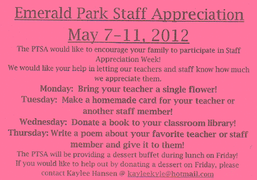Staff appreciation week